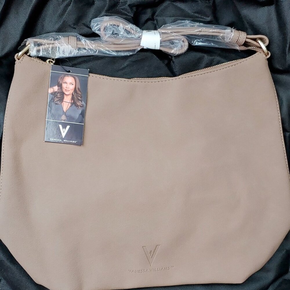 Vanessa Williams Hobo Bag with Gold Accents - NEW!